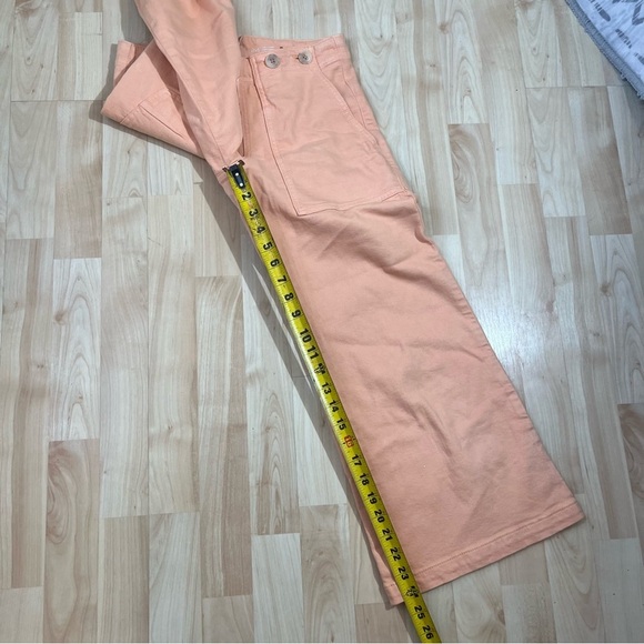 Anthropologie Pilcro The Kit High Rise Crop Pants Size 24 Coral Casual Wide Leg - Picture 4 of 9